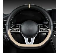 GPKFOLQM Funda Volante Coche, para Audi A3 8P 8L 8V S3 RS3 Q3 S Linie 2014-2023 Protectora Volante Antideslizante Transpirable Funda Volante Accesorios De Estilo De Coche,E-D