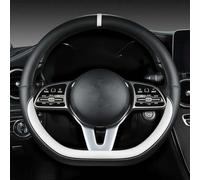 GPKFOLQM Funda Volante Coche, para Audi A3 8P 8L 8V S3 RS3 Q3 S Linie 2014-2023 Protectora Volante Antideslizante Transpirable Funda Volante Accesorios De Estilo De Coche,C-D