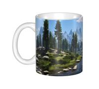 Gpkgsigt Taza de cerámica con impresión de Parque Nacional para capuchino, latte, cereales, yogur, leche, bebidas calientes o frías, horno de microondas