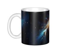 Gpkgsigt Taza de cerámica con impresión de planeta espacial para capuchino, latte, cereales, yogur, leche, bebidas calientes o frías, horno de microondas