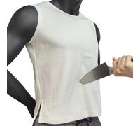 GplHAIN Chaleco Táctico Ligero Y Transpirable De Nivel 4, Anticortes Y Antipuñaladas, con Protección De Seguridad. White-L