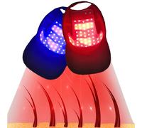GplHAIN Gorro para El Crecimiento del Cabello (48 Led), Gorro para El Crecimiento del Cabello con Luz Roja Y Azul, 4 Modos, Control De Aceite, Promueve El Crecimiento RáPido del Cabello