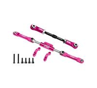 GPM 4140 Acero al carbono + aluminio 7075-T6 de aleación servo enlace y enlace de dirección frontal para Vanquish 1:10 H10 Optic Kit/Yokohama RTR/Sparco RTR Rock Crawler Upgrades - Rosa