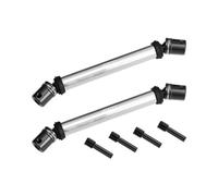 GPM 4140 Carbon Steel+Alloy 6061-T6 Front+Rear Universal Center Slider Driveshaft For LOSI 1/8 LMT 2.0 Grave Digger 4X4 Solid Axle Brushless Monster Truck-LOS04028 Upgrades - Silver