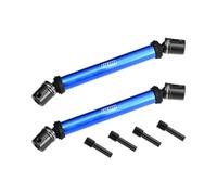 GPM 4140 Carbon Steel+Alloy 6061-T6 Front+Rear Universal Center Slider Driveshaft For LOSI 1/8 LMT 2.0 Grave Digger 4X4 Solid Axle Brushless Monster Truck-LOS04028 Upgrades - Blue