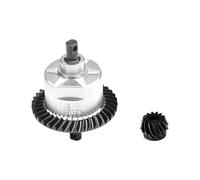 GPM 4140 Carbon Steel + Aluminum 7075 Alloy Rear Complete Differential FOR Traxxas 1:10 Slash 4X4 / Slash Low-CG/Hoss 3S / Rustler VXL / 1:7 XO-01/1:8 Jato 4X4 VXL Upgrade Parts - Silver