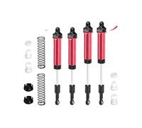 GPM Aluminio 6061-T6 Alloy Front Or Rear Complete Internal Spring Shock (130 mm y 134 mm) para actualizaciones LOSI 1/8 LMT 2.0 Grave Digger 4X4 Solid Axle Brushless Monster Truck-LOS04028 - Rojo