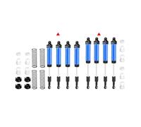 GPM Aluminio 6061-T6 Alloy Front & Rear Complete Internal Spring Shock Set 130 mm y 134 mm para LOSI 1/8 LMT 2.0 Grave Digger 4X4 Monster Truck-LOS04028 Upgrades - Azul