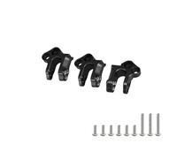 GPM Aluminio 6061-T6 Soporte de transmisión central para Axial SCX10 III Jeep Wrangler JT Gladiator CJ-7 Bronco Upgrade (negro)