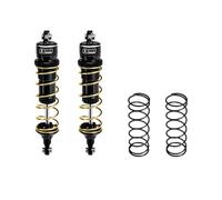 GPM Aluminium 6061-T6 Alloy Rear Adjustable Spring Shock 104mm For Traxxas 1:8 JATO 4X4 VXL Brushless / 1:10 Rustler 4X4 Ultimate/Slash Ultimate/Slash Mudboss Racer Upgrades - Black