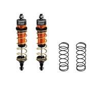 GPM Aluminium 6061-T6 Alloy Rear Adjustable Spring Shock 104mm For Traxxas 1:8 JATO 4X4 VXL Brushless / 1:10 Rustler 4X4 Ultimate/Slash Ultimate/Slash Mudboss Racer Upgrades - Orange