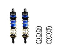 GPM Aluminium 6061-T6 Alloy Rear Adjustable Spring Shock 104mm For Traxxas 1:8 JATO 4X4 VXL Brushless / 1:10 Rustler 4X4 Ultimate/Slash Ultimate/Slash Mudboss Racer Upgrades - Blue