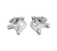GPM Aluminium 7075 Alloy Front Steering Blocks with Oversize Bearing For Traxxas 1:8 JATO 4X4 VXL / 1:10 Bigfoot/Ford F-150 Raptor/RUSTLER/Slash/Stampede/Ford Fiesta ST Rally - Silver