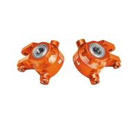 GPM Aluminium 7075 Alloy Front Steering Blocks with Oversize Bearing For Traxxas 1:8 JATO 4X4 VXL / 1:10 Bigfoot/Ford F-150 Raptor/RUSTLER/Slash/Stampede/Ford Fiesta ST Rally - Orange