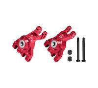 GPM Aluminium 7075 Alloy Rear Stub Axle Carriers with Oversize Bearing For Traxxas 1:8 JATO 4X4 VXL / 1:10 Bigfoot/Ford F-150 Raptor/RUSTLER/Slash/Stampede/Ford Fiesta ST Rally - Red