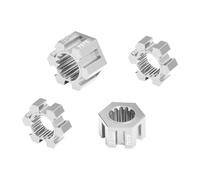 GPM Aluminium 7075-T6 Alloy 24mm Wheel Hex Hubs For Traxxas 1/6 Funco Pro Scale 2WD Sand Car 8S-109076-4 Upgrades - Silver