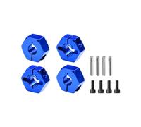 GPM Buje de rueda de aleación de aluminio 6061-T6 tipo abrazadera delantera y trasera de 12 mm para Traxxas Mini Slash Mini Rally VXL 1/10 Slash Bigfoot Jato 3.3 Rustler Stampede - Azul
