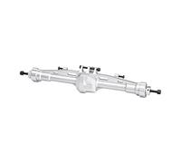GPM - Carcasa de eje recto trasero de aluminio 1/10 Axial SCX10 Pro y III, Jeep CJ-7 7075, CNC resistente (plata)