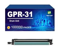 GPR-31 Unidad De Tambor Compatible para Canon C5030 C5035 C5045 C5051 C5235 C5240 C5250 C5255, Rendimiento De hasta 100000 Páginas,Yellow-1 Pack