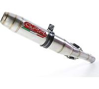 GPR EXHAUST SYSTEM Tubo de escape GPR silenciador para Kawasaki Ninja 125 2019 Terminal de escape homologado con empalme, serie Deeptone Inox