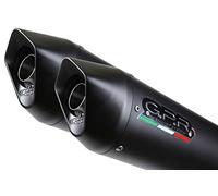 GPR Italia Doble escape homologado con tubos de conexión para Duke II 2000/06, Furore negro
