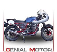 Gpr Italia Gu.55.Vic par terminales omologati y catalizzati con empalme coche moto Guzzi Nevada 750 2008/14 vintacone