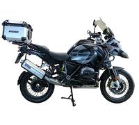 GPR Tech Compatible con R 1250 GS Adventure 2021/2023 e5 Top Case ALPI-Tech 45 LT. Carcasa Superior de Aluminio, Color Plateado con Placa Especial, Capacidad 45 litros
