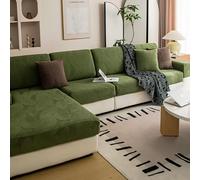 GPRL Funda De Sofá Impermeable Muy Elástica Flexible Y Duradera Antideslizante Completamente Resistente Al Polvo para Sofás En Forma De L Y De Esquina,Verde(65-85cm*135-165cm)