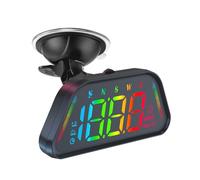 GPS Car HUD Speedometer with 7 Display Modes & Color Options, Real-Time MPH/KMH, Auto Brightness, Overspeed Alert, 360° Adjustable Mount, Plug-and-Play for All Vehicles