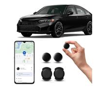 GPS Coche localizador Android, GPS Tracker rastreador magnético Oculto para Coches Sin cuota mensual, Seguimiento en Tiempo Real para niños, Mascotas, Compatible con goo- gle Find My no SIM (2 Negra)