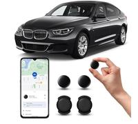 GPS Coche localizador Android, GPS Tracker rastreador magnético Oculto para Coches Sin cuota mensual, no SIM, Seguimiento en Tiempo Real para niños, Mascotas,Compatible con goo- gle Find My (2 Negra)