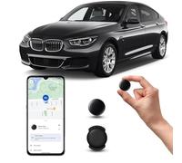 GPS Coche localizador Android, GPS Tracker rastreador magnético Oculto para Coches Sin cuota mensual, no SIM, Seguimiento en Tiempo Real para niños, Mascotas,Compatible con goo- gle Find My (1 Negra)