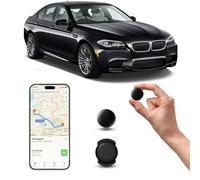 GPS Coche localizador, GPS Tracker rastreador magnético Oculto para Coches Sin cuota mensual, no SIM, Seguimiento en Tiempo Real para niños, Mascotas, Compatible con A-pple Find My (1 Negra)