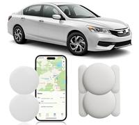 GPS Coche localizador, GPS Tracker rastreador magnético Oculto para Coches Sin cuota mensual, no SIM, Seguimiento en Tiempo Real para niños, Mascotas, Compatible con A-pple Find My (2 Blanca)