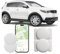 GPS Coche localizador, GPS Tracker rastreador magnético Oculto para Coches Sin cuota mensual, Seguimiento en Tiempo Real para niños, Mascotas, Compatible con A-pple Find My no SIM (gps-track-2-white)