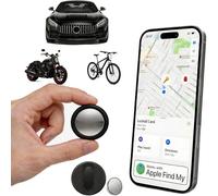 GPS Coche Localizador, Localizadores GPS Compatible con A-pple Find My (Solo iOS), No Requiere Suscripción, Protectora de Silicona Magnética, Resistencia al Agua IP65, Duración de Batería de 365 Días