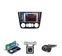 GPS Estéreo de Coche Doble DIN Compatible con Carplay Android Auto para BMW Serie 1 E81 E82 E87 E88 2004-2012 Plug and Play Am FM Radio de Coche Cámara de Respaldo Control del Volante(NF-4 4G 4G+6)