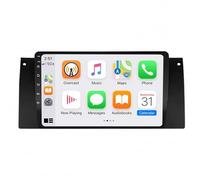 GPS para Coche Navegador para BMW M5 E39 E53 X5 1999-2006 Bluetooth Prueba de 12 Meses de Alertas de Radares de Tráfico, Mapas Europa, Actualiz. Wi-Fi, 8 Nuclear 6G+128G