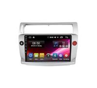GPS para Coche Navigator para Citroen C4 2004-2014 Bluetooth Tráfico y Alerta de Radares, Indicación de Carriles en Movimiento, 8 Nuclear 6G+128G