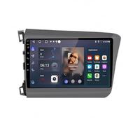 GPS para Coche Navigator para Honda Civic 9 FB FK FD 2011-2015 Bluetooth con Carplay Android Auto WiFi GPS FM/RDS BT SWC Cámara Trasera&Mic, 4 Nuclear 4G+64G