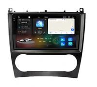 GPS para Coche para Mercedes Benz C Class W203 2005-2009 HD Pantalla Táctil con Inalámbrico Carplay y Android Auto, GPS, Ahd Cámara Trasera, Bluetooth Sistema, 4 Nuclear 1G＋32G