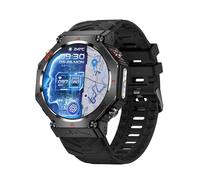 GPS Reloj inteligente Asistente de voz AI Llamadas Bluetooth Grande Dial Hombre Mujer Deporte Impermeable 3ATM Multiactividades Podómetro 12 días de autonomía Monitor Frecuencia seguimiento de presión