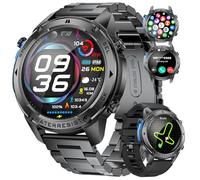 GPS Reloj Inteligente Hombre 1.43″AMOLED Llamada Bluetooth para Android iOS Smartwatch Hombre,Brújula,Linterna LED,600 mAh batería,100+ Modo Sport,24/7 Pulsómetro SpO2,Monitor de Sueño,Podómetro