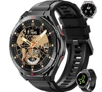 GPS Reloj Inteligente Hombre Con 560 mAh/1.43'' Amoled Display/2 Correas/150+ Deportivos Militar Smartwatch, 5ATM,Kompass/Barometerdruck/Höhenmesser, 24H Pulsómetro/SpO2/Sueño Actividad Android iOS