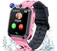 GPS Reloj Inteligente Niño Niña, Smartwatch Niñas con Localizador y Llamada Teléfono, SOS, Modo Clase, SMS, Cámara, Chat, Juegos,Despertador, IP68 Reloj Inteligente Niños Niñas Regalo para 4-15 Años