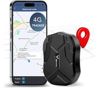 GPS Tracker posicionamiento múltiple en Tiempo Real 4G Rastreador GPS Rastreador Historial de 90 Días App Gratuita y Soporte de Gestión de Dispositivos Múltiples, Resistencia al Agua Imán Integrado