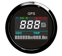 GPS velocímetro cuentakilómetro, indicador de velocidad ajustable impermeable digital de 52 mm para coche, barco, motocicleta, camión (negro)