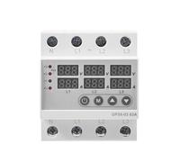 GPS8-03 Din Rail 3 Phase Voltmeter Ammeter Adjustable Over and Under Voltage Current Limit Protection Monitor Relays, Piezas(GPS8-03-D-63A)
