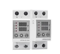 GPS8 Din Rail Over Current Protector Over Voltage Under voltage Protective Device 40A 63A 80A 220VAC(GPS8-02-U,63A)