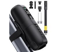 GPUTEK BG02 Bomba de aire para bicicleta 150PSI eléctrica con montaje en marco, 5 modos y batería de 5200 mAh, bomba de aire eléctrica para válvulas Schrader Presta Dunlop neumáticos de bicicleta